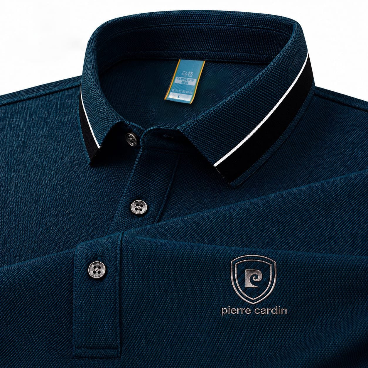 100% Knitting Dying PK Cotton Polo Shirt [ Pierre Cardin-Patrol]